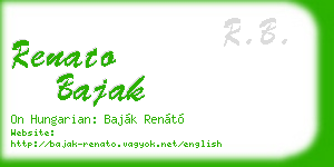 renato bajak business card
